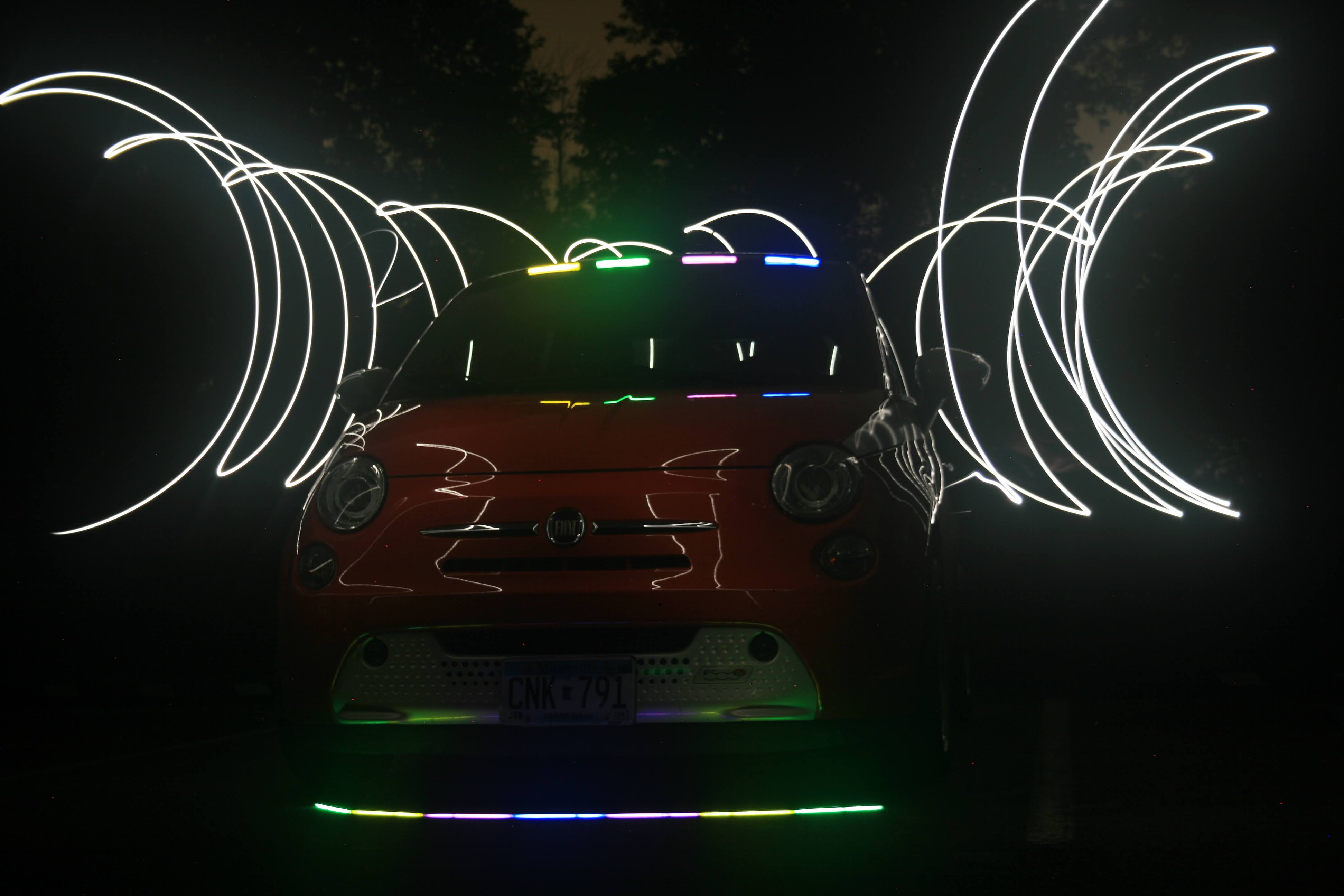 Light painting car photo taken by Eli Kessler